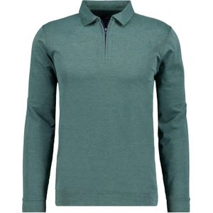 RAGMAN Poloshirt lange mouw groen, Effen