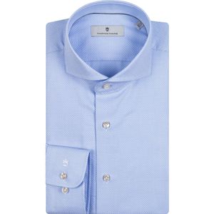 Thomas Maine Overhemd blauw, Pied De Poule