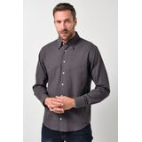 JP1880 Flanellen Overhemd zwart, Bedrukt