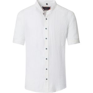 Casa Moda Linnen Overhemd wit, Effen