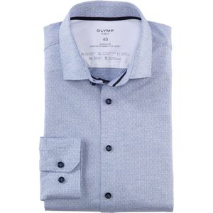 OLYMP No. Six 24/Seven Super Slim Jersey shirt koninklijk, Motief