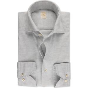 Stenströms Flanellen Overhemd lichtgrijs, Effen
