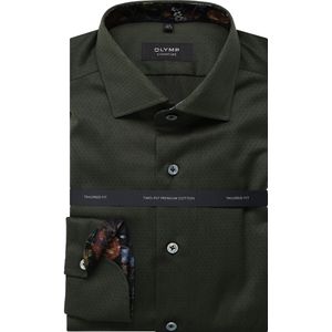 OLYMP SIGNATURE Overhemd olijf, Faux-uni