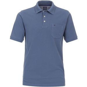 Redmond Casual Regular Fit Polo shirt Korte mouw middenblauw