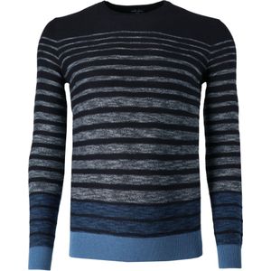 Marvelis Casual Trui blauw, Horizontale strepen