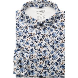 Marvelis Performance Jersey shirt blauw, Bloemen
