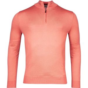 Thomas Maine Half-Zip Sweater oranje, Effen