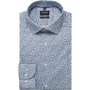 OLYMP Luxor Overhemd blauw, Bedrukt