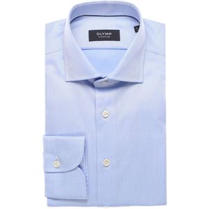 OLYMP SIGNATURE Tailored Fit Overhemd blauw, Gestructureerd