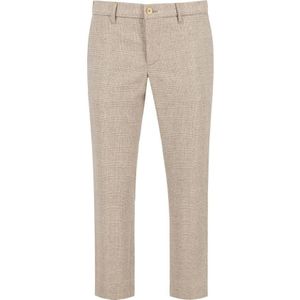 Alberto wollen broek beige, Ruit