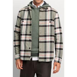 OLYMP Casual Overshirt olijf, Ruit