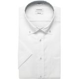 Seidensticker - Businessoverhemd - Wit - Regular 1/2 Button-down Kraag Structuur