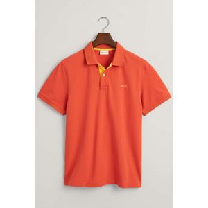 GANT Regular Fit Polo shirt Korte mouw oranje