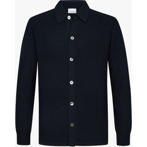 Profuomo Cardigan donkerblauw, Effen