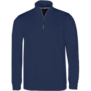 Navy Sweater - Staande Kraag - Lange Mouwen - Regular Fit
