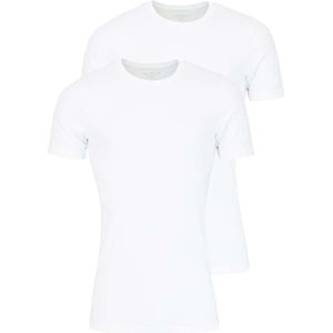 Marvelis Body Fit T-Shirt ronde hals Dubbel pak wit, Effen