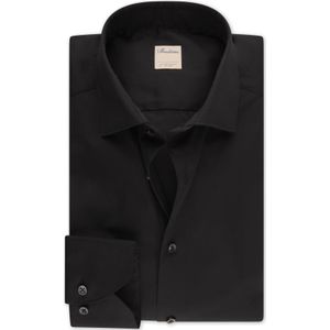 Stenströms Overhemd zwart, Effen