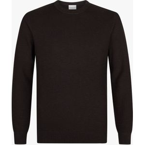 Profuomo Trui ronde halsbruin, Gestructureerd