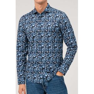 OLYMP Level Five 24/Seven Dynamic Flex Body Fit Jersey shirt marine, Bloemen