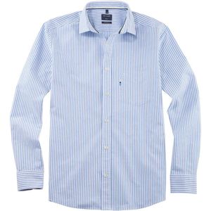 OLYMP Casual Regular Fit Overhemd blauw/wit, Gestreept