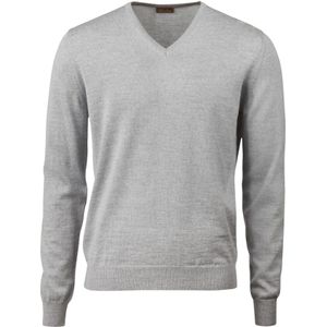 Stenströms Sweatshirt V-halslichtgrijs, Effen