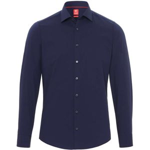 Pure Slim Fit Overhemd marine, Effen