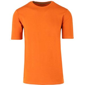 Redmond Regular Fit T-Shirt ronde hals beige/terracotta, Effen