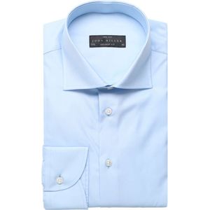 John Miller Tailored Fit Overhemd blauw, Effen