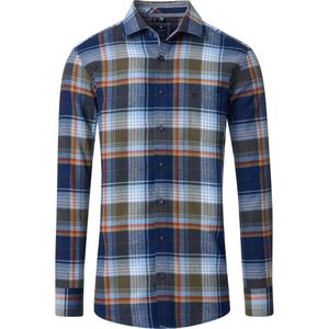 Redmond Flanellen Overhemd blauw, Ruit