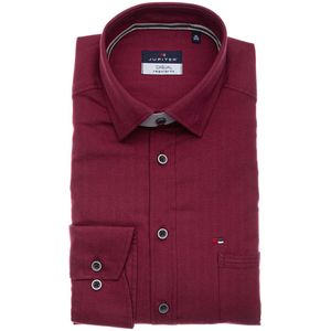 Jupiter Casual Regular Fit Overhemd rood, Effen