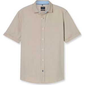 OLYMP Casual Overhemd Korte mouw beige