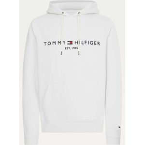 Tommy Hilfiger Regular Fit Hooded Sweatshirt wit, Effen