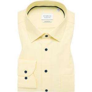 ETERNA Overhemd lichtgeel, Gestructureerd