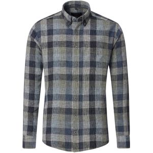 Casa Moda Linnen Overhemd antraciet, Ruit