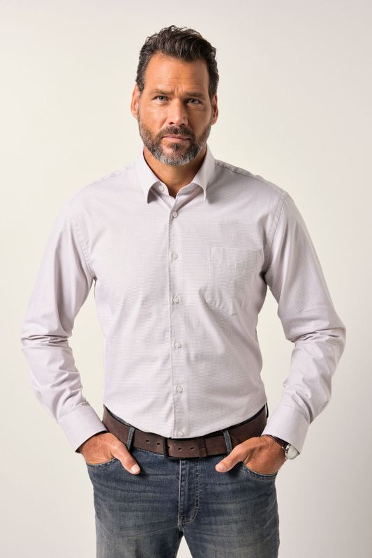 JP1880 Overhemd beige, Faux-uni