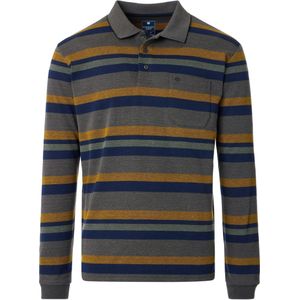 Redmond - Poloshirt - Antraciet - Lange Mouw - Motief