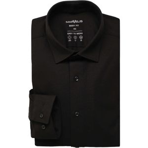 Marvelis Dynamic Flex Body Fit Jersey shirt zwart, Effen