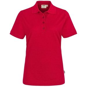 HAKRO MIKRALINAR® Dames Poloshirt rood, Effen