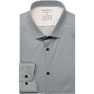 Marvelis Performance Overhemd groen, Bedrukt