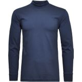 RAGMAN - Shirt - Nachtblauw - Lange Mouwen - Hoog Gesloten Hals - Regular Fit - Katoen