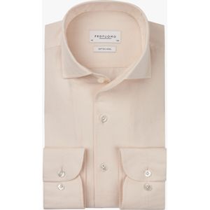 Profuomo Overhemd zand, Effen