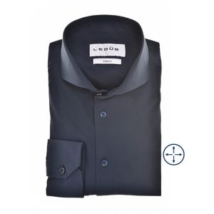 Ledȗb Overhemd donkerblauw, Effen