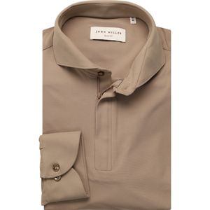 John Miller - Poloshirt - Middenbruin - Lange Mouw