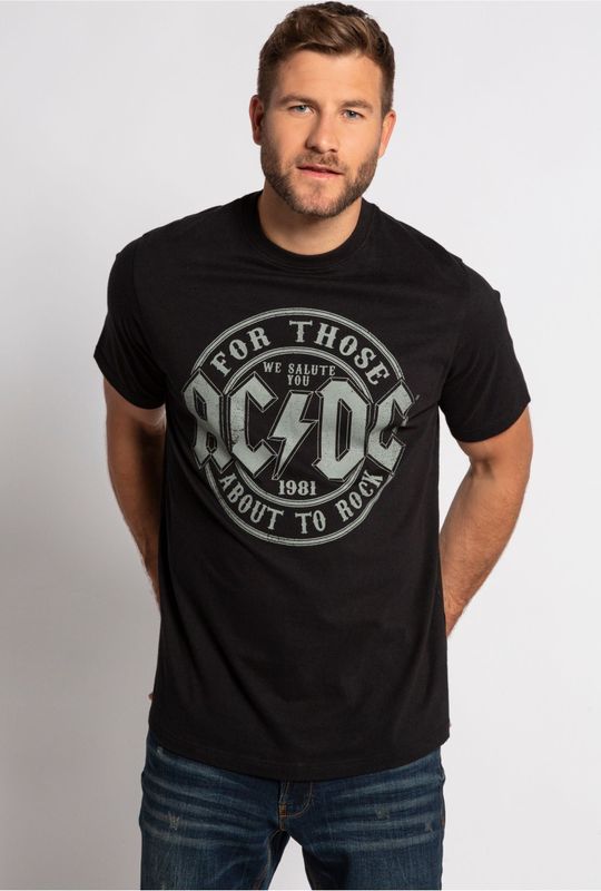 JP1880 T-Shirt ronde hals zwart, Effen