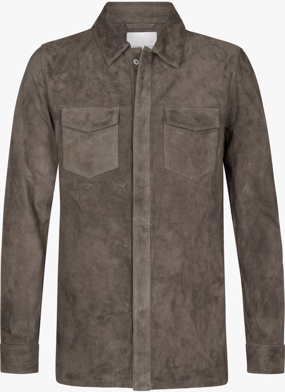 Profuomo Overshirt taupe, Effen