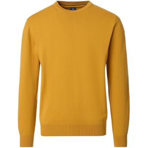 Redmond Casual Trui ronde hals geel, Effen