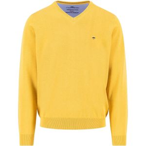 Fynch-Hatton Trui V-halsgeel, Effen