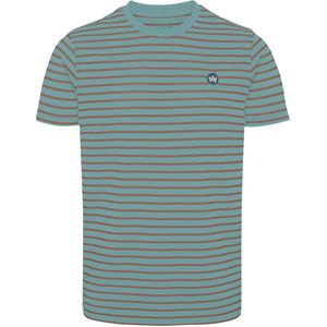 Kronstadt T-Shirt ronde hals groen, Gestreept