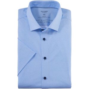 OLYMP Level Five 24/Seven Dynamic Flex Body Fit Jersey shirt blauw, Motief