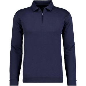 RAGMAN Poloshirt lange mouw marine, Effen